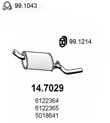 Handler.Part End silencer ASSO 147029 1