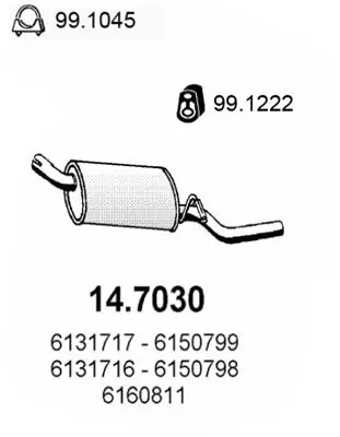 Handler.Part End silencer ASSO 147030 1