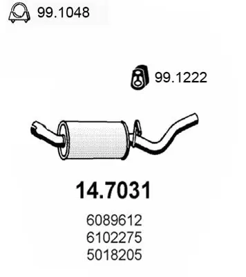 Handler.Part End silencer ASSO 147031 1