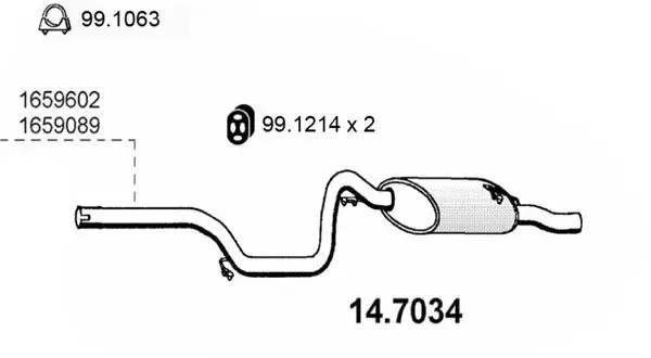 Handler.Part End silencer ASSO 147034 1