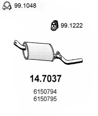 Handler.Part End silencer ASSO 147037 1