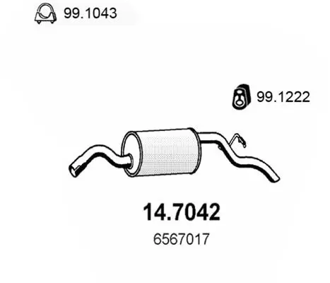 Handler.Part End silencer ASSO 147042 1