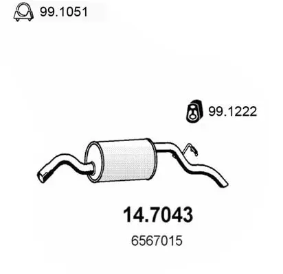 Handler.Part End silencer ASSO 147043 1