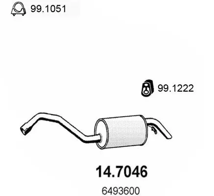 Handler.Part End silencer ASSO 147046 1