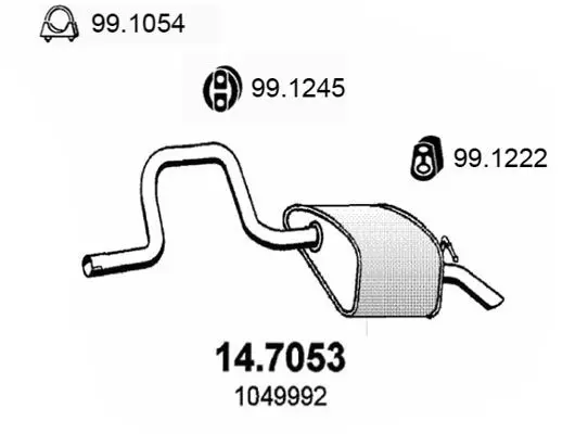 Handler.Part End silencer ASSO 147053 1