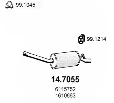 Handler.Part End silencer ASSO 147055 1