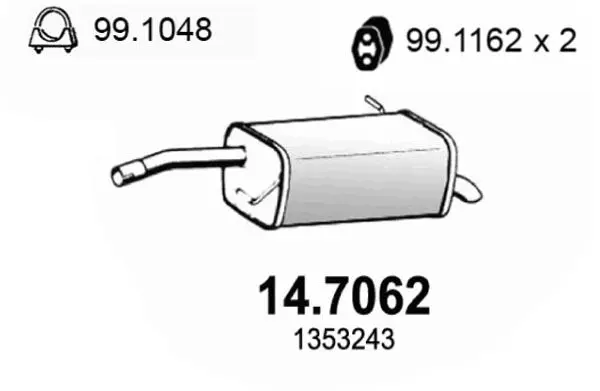 Handler.Part End silencer ASSO 147062 1