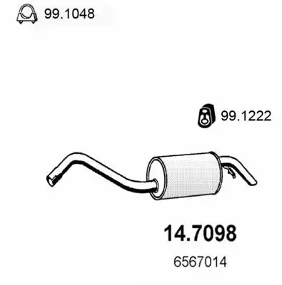 Handler.Part End silencer ASSO 147098 1