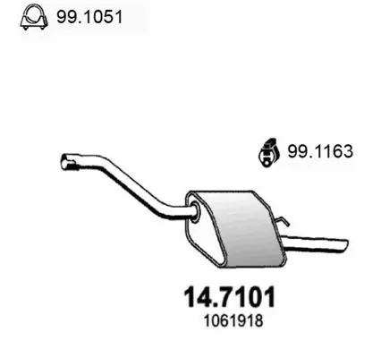 Handler.Part End silencer ASSO 147101 1