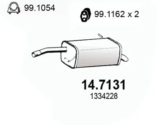 Handler.Part End silencer ASSO 147131 1