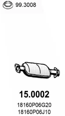 Handler.Part Catalytic converter ASSO 150002 1