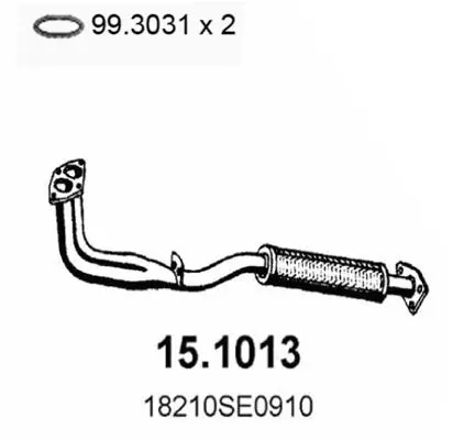 Handler.Part Exhaust pipe ASSO 151013 1