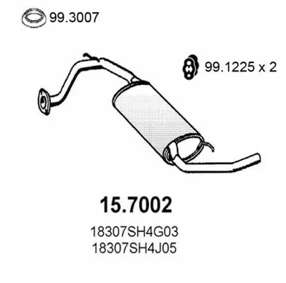 Handler.Part End silencer ASSO 157002 1