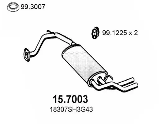 Handler.Part End silencer ASSO 157003 1