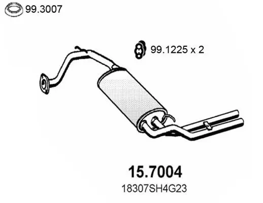 Handler.Part End silencer ASSO 157004 1