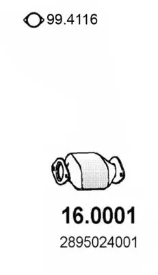 Handler.Part Catalytic converter ASSO 160001 1