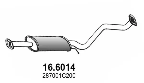 Handler.Part Middle silencer ASSO 166014 1