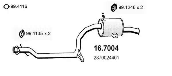 Handler.Part End silencer ASSO 167004 1