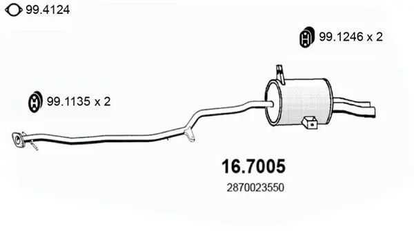 Handler.Part End silencer ASSO 167005 1