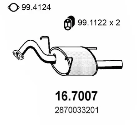 Handler.Part End silencer ASSO 167007 1