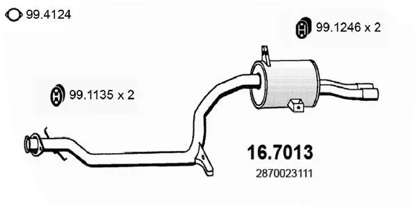 Handler.Part End silencer ASSO 167013 1