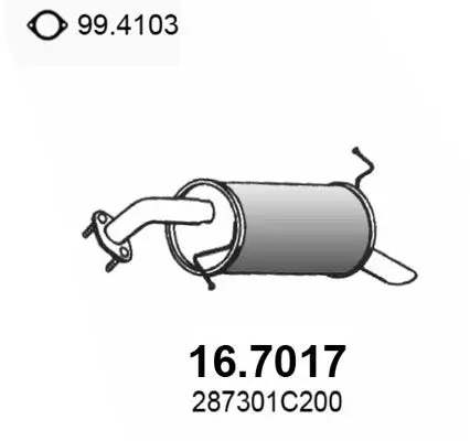 Handler.Part End silencer ASSO 167017 1