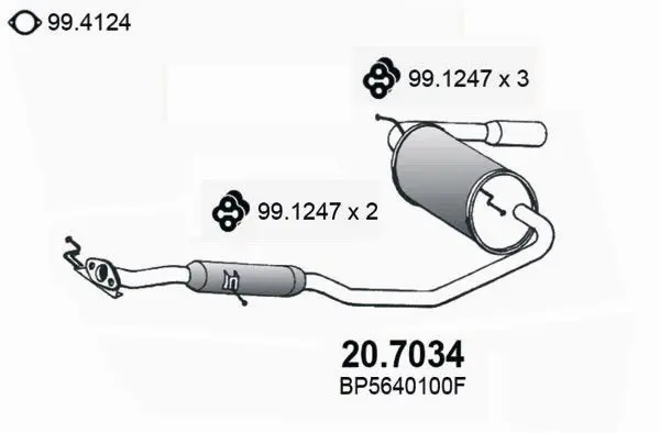 Handler.Part End silencer ASSO 207034 1