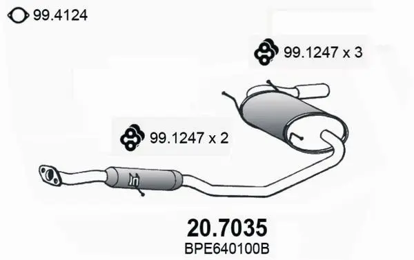 Handler.Part End silencer ASSO 207035 1