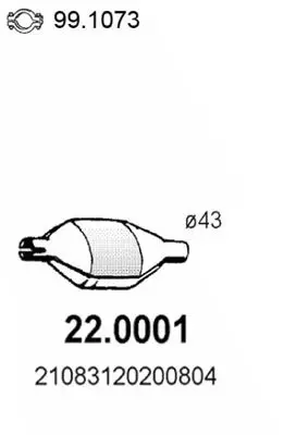 Handler.Part Catalytic converter ASSO 220001 1