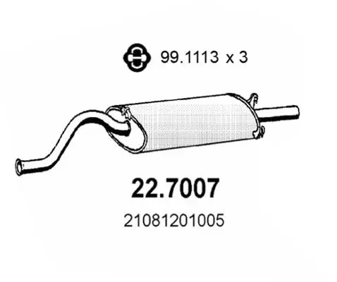 Handler.Part End silencer ASSO 227007 1