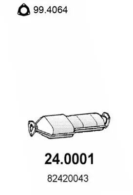 Handler.Part Catalytic converter ASSO 240001 1