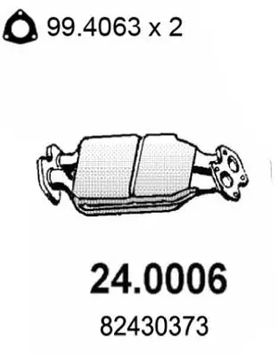 Handler.Part Catalytic converter ASSO 240006 1