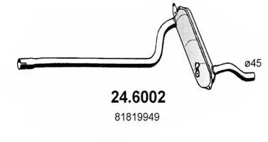 Handler.Part Middle silencer ASSO 246002 1