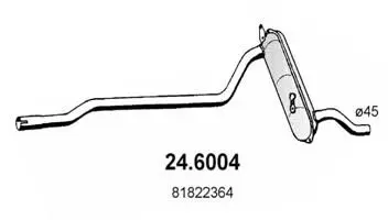 Handler.Part Middle silencer ASSO 246004 1