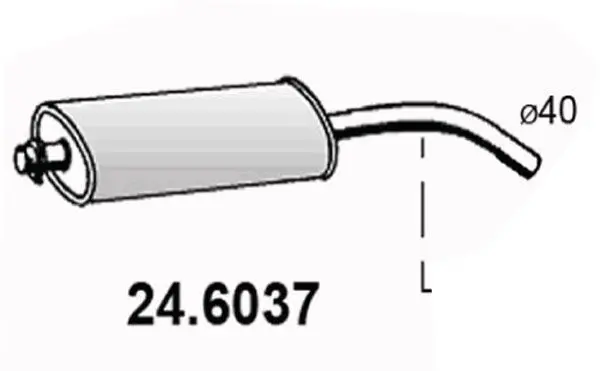 Handler.Part Middle silencer ASSO 246037 1