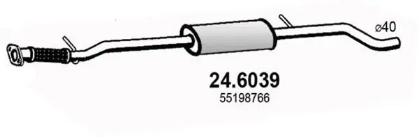 Handler.Part Middle silencer ASSO 246039 1