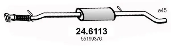 Handler.Part Middle silencer ASSO 246113 1