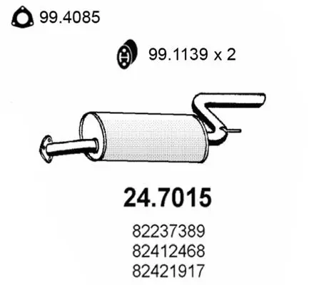 Handler.Part End silencer ASSO 247015 1