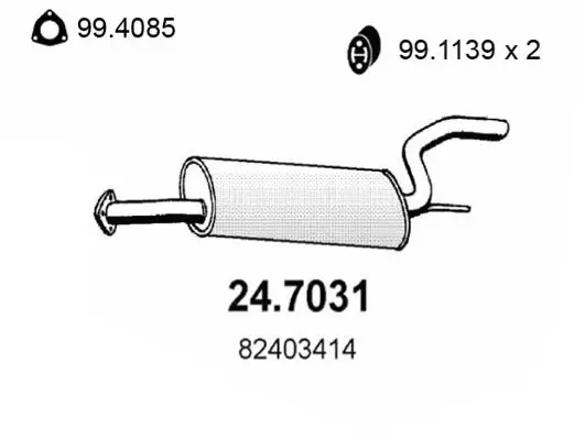 Handler.Part End silencer ASSO 247031 1