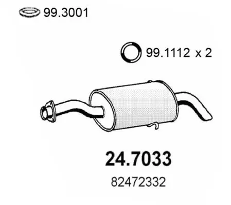 Handler.Part End silencer ASSO 247033 1