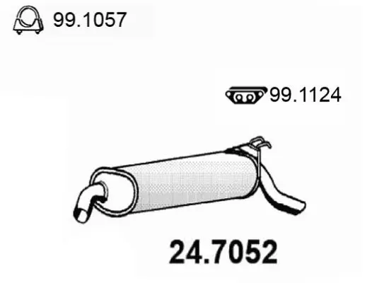 Handler.Part End silencer ASSO 247052 1