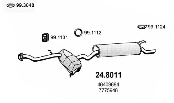 Handler.Part Middle-/end silencer ASSO 248011 1