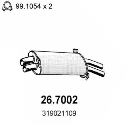 Handler.Part End silencer ASSO 267002 1