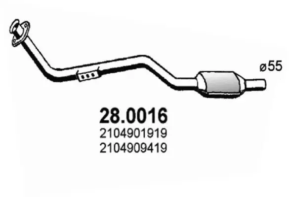 Handler.Part Catalytic converter ASSO 280016 1