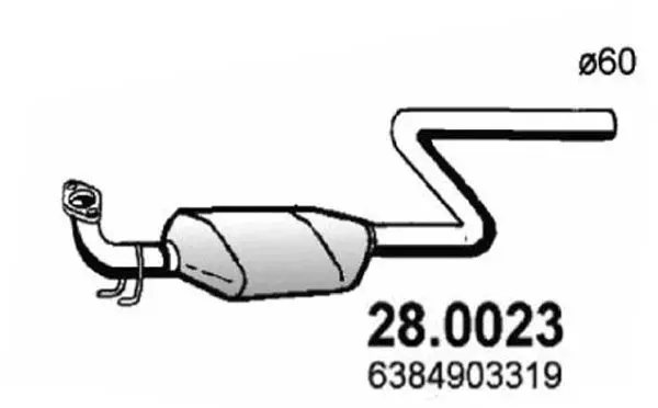 Handler.Part Catalytic converter ASSO 280023 1