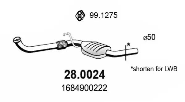 Handler.Part Catalytic converter ASSO 280024 1