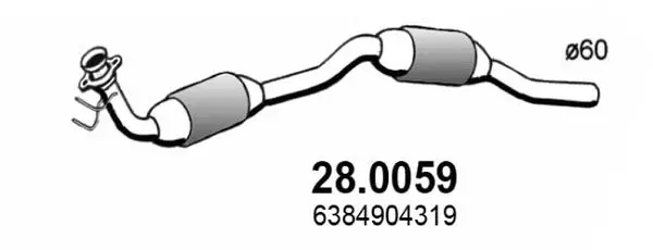 Handler.Part Catalytic converter ASSO 280059 1