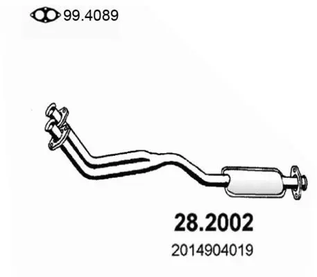 Handler.Part Front silencer ASSO 282002 1