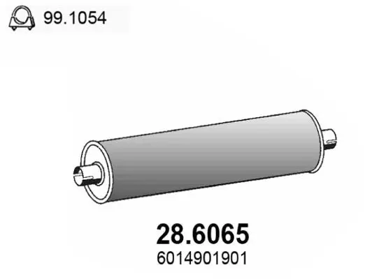 Handler.Part Middle silencer ASSO 286065 1