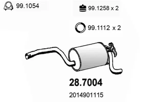 Handler.Part End silencer ASSO 287004 1